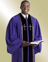 Clergy Robe-RT Wesley-H205/HM504-Purple                                                                                 