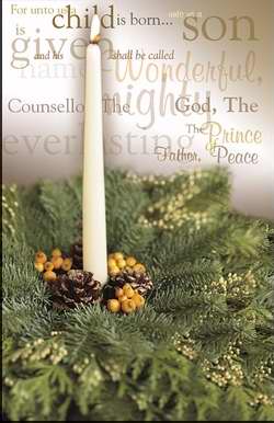Bulletin-White Candle And Green-Legal Size (Pack Of 100)                                                                